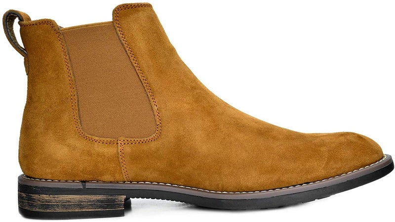 Bruno Marc Men's Suede Leather Chelsea Ankle Boots,Size 13,Camel,URBAN-06 - Image 3
